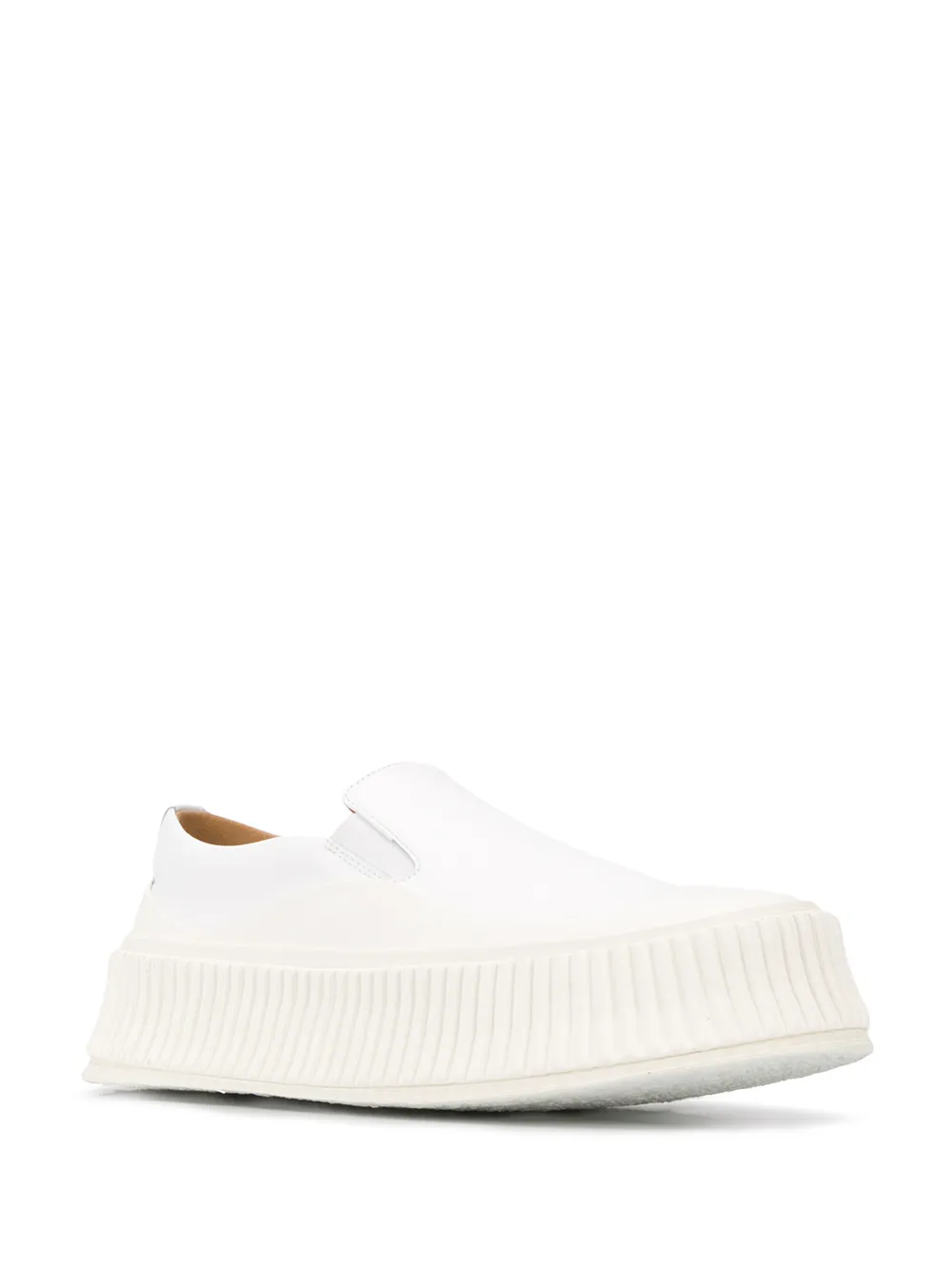 Jil Sander platform sole slip-on sneakers White