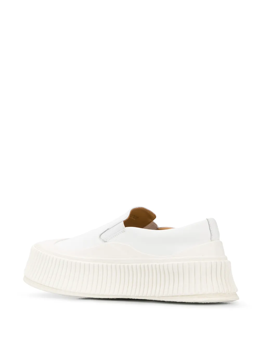 Jil Sander platform sole slip-on sneakers White