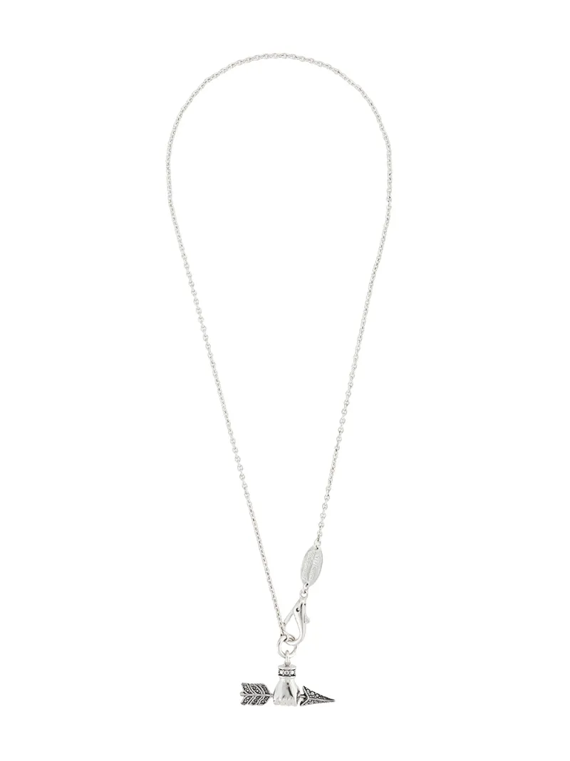 Vivienne Westwood Man. Percival Hand Pendant In Silver