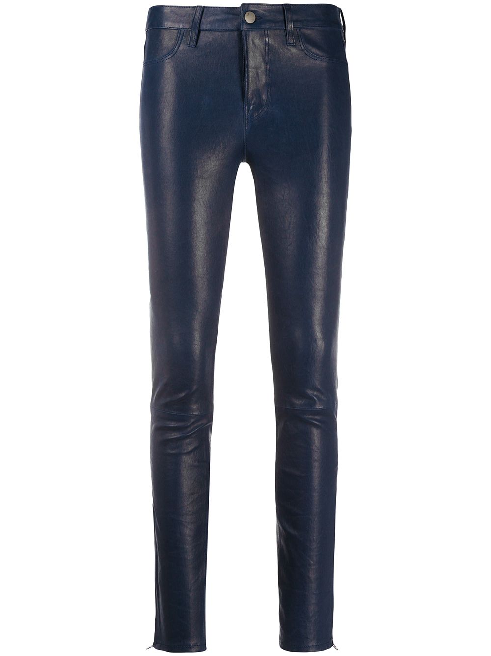 Shop J Brand Mid-rise Skinny Jeans In Blue