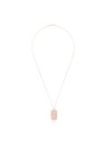 Suzanne Kalan 18kt rose gold diamond tag necklace - Pink