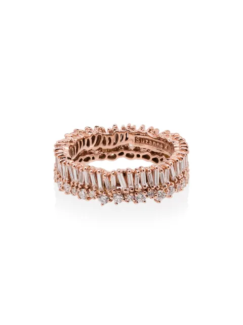 Suzanne Kalan Short Stack 18kt rose gold diamond eternity ring