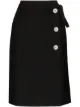 Image 1 of Prada side-tie knee-length skirt