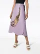 Prada gold fern wrap skirt