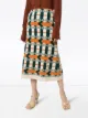 Prada geometric-print jacquard pencil skirt