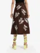 Prada embroidered punto stoffa skirt
