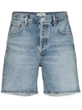 AGOLDE Rumi frayed denim shorts 