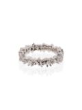 Suzanne Kalan 18kt white gold Icon baguette diamond ring - Silver