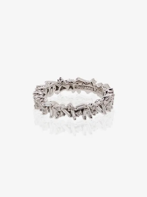 Suzanne Kalan 18kt white gold Icon baguette diamond ring