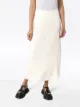 Prada slubbed toile midi skirt