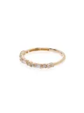 Suzanne Kalan 18kt yellow gold Thin Mix diamond half band ring