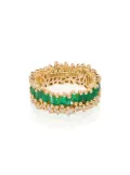 Suzanne Kalan 18kt yellow gold Short Stack emerald eternity band ring