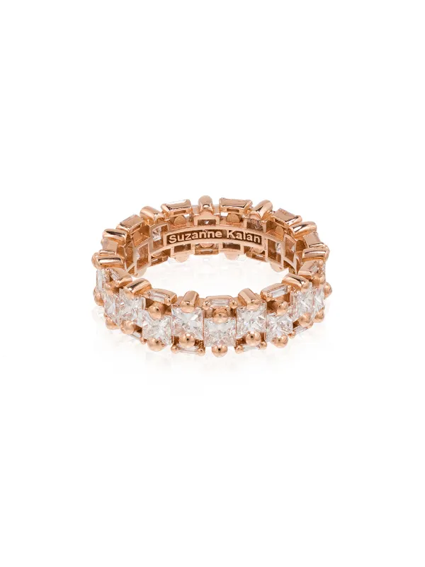 Suzanne Kalan 18kt Rose Gold Diamond Eternity Ring in Pink
