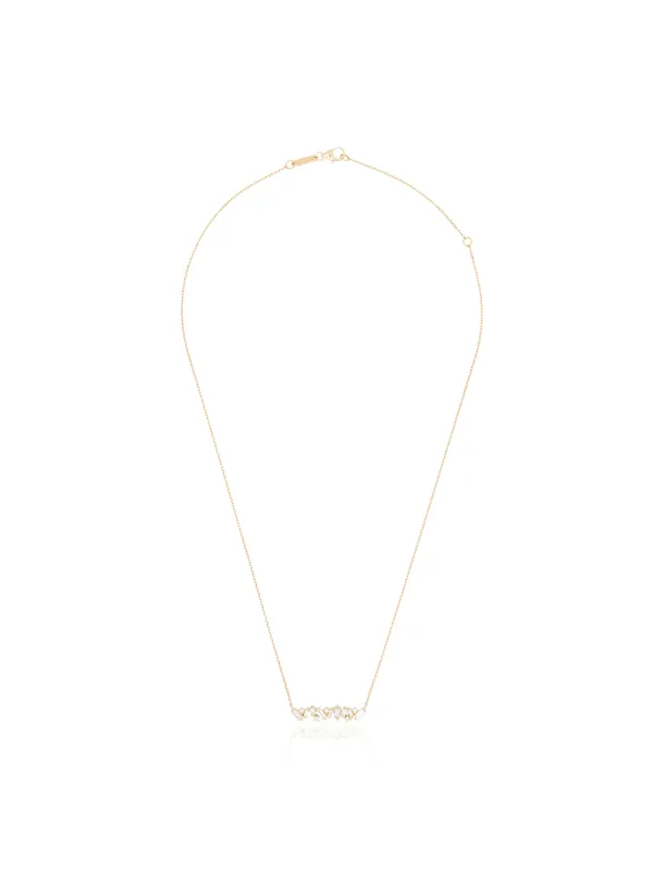 Suzanne Kalan Sparkler Bar 18kt Yellow Gold Diamond Necklace