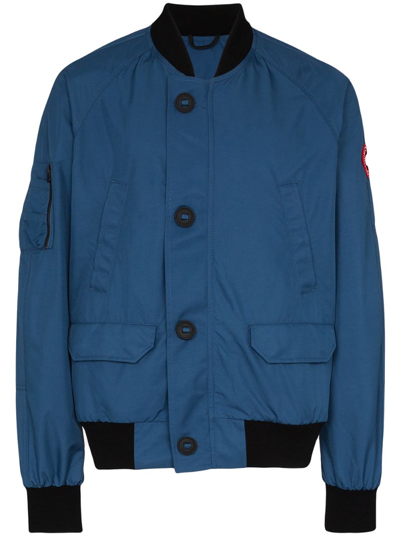 Shop Canada Goose Faber Padded Bomber Jacket In Blue