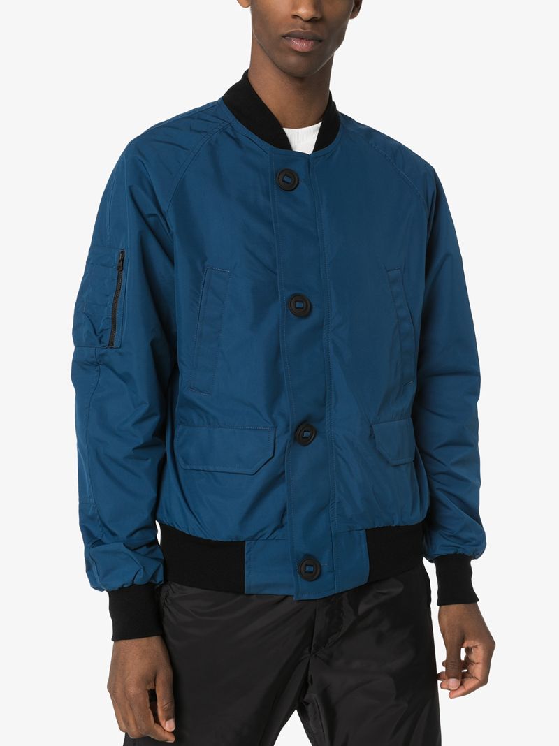 Shop Canada Goose Faber Padded Bomber Jacket In Blue