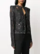 Balmain スパンコール ツイードジャケット