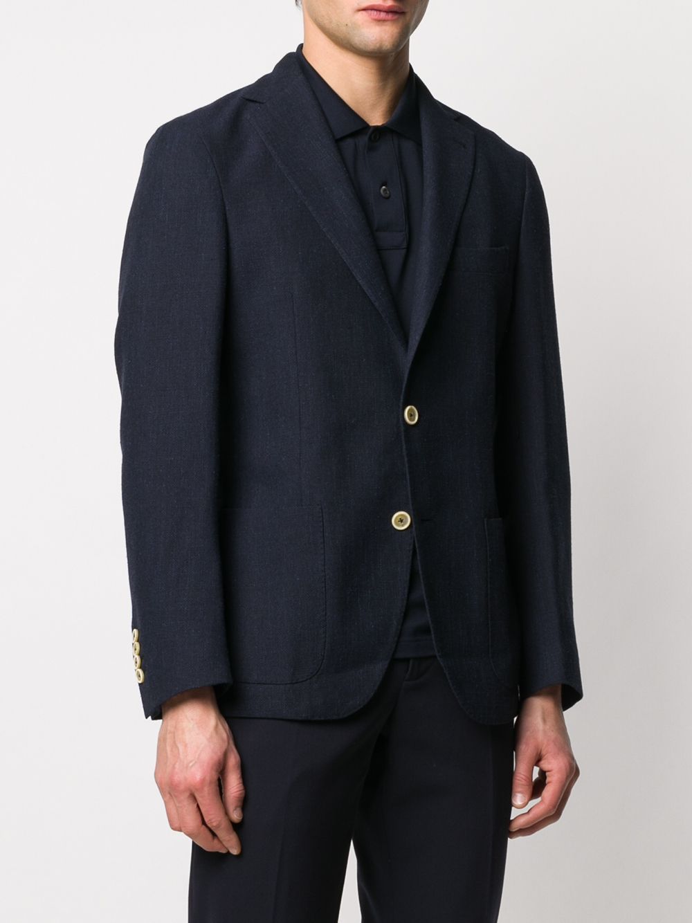 фото Eleventy woven single-breasted blazer