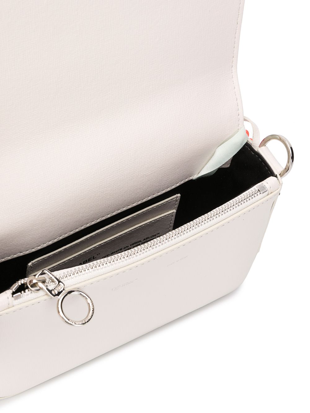 фото Off-white сумка через плечо с диагональными полосками