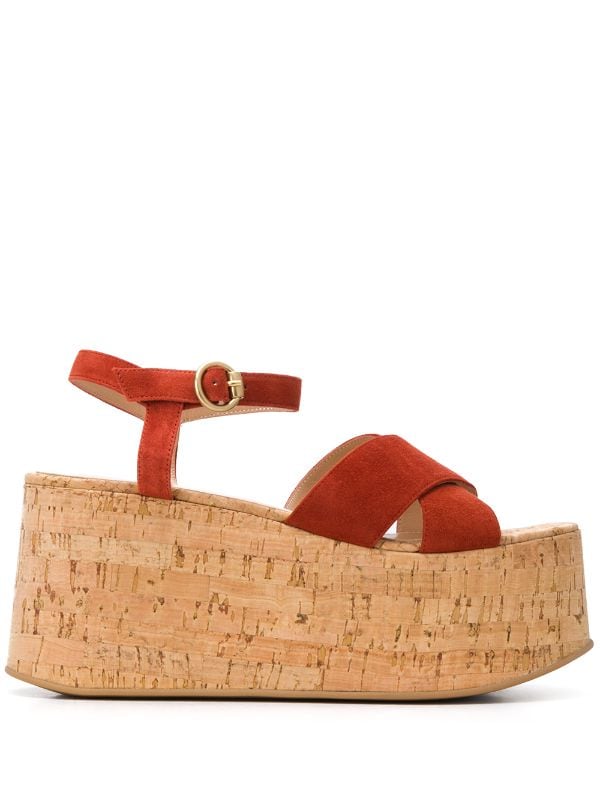 cork platform sandal