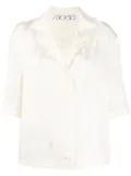 Off-White splatter-effect polka dot top - Neutrals