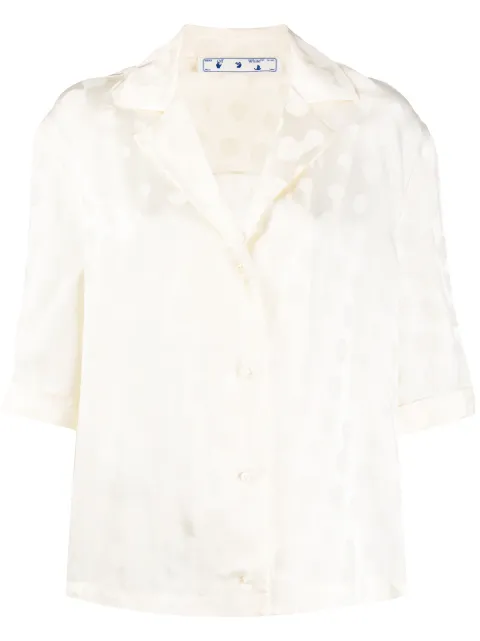 Off-White splatter-effect polka dot top