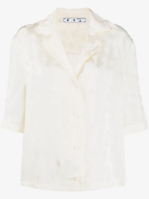 Off-White splatter-effect polka dot top