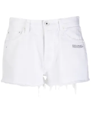 white frayed shorts