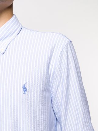 embroidered logo striped shirt展示图