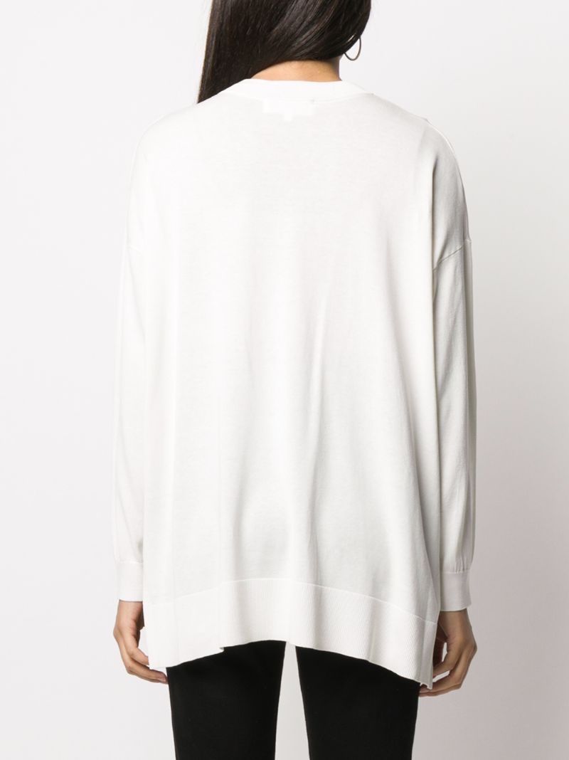 Shop Enföld Wide V-neck Jumper In White