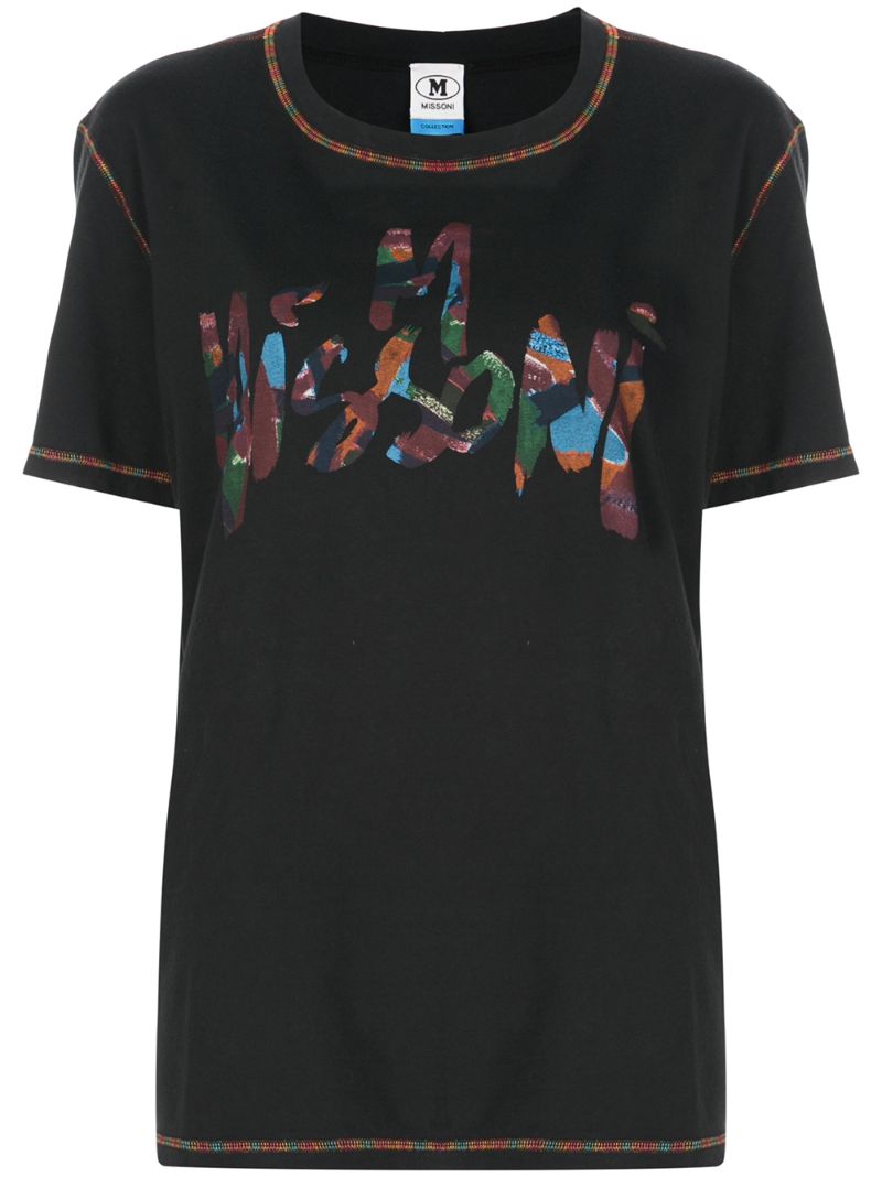 M MISSONI BRUSHSTROKE LOGO T-SHIRT 