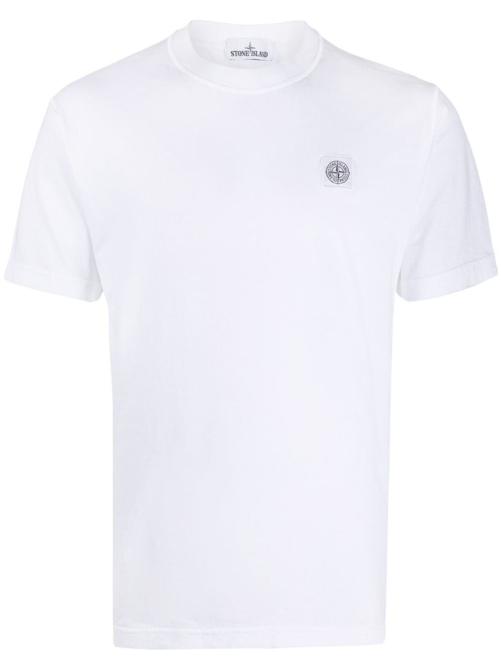 Stone Island Logo Detail T-shirt In White