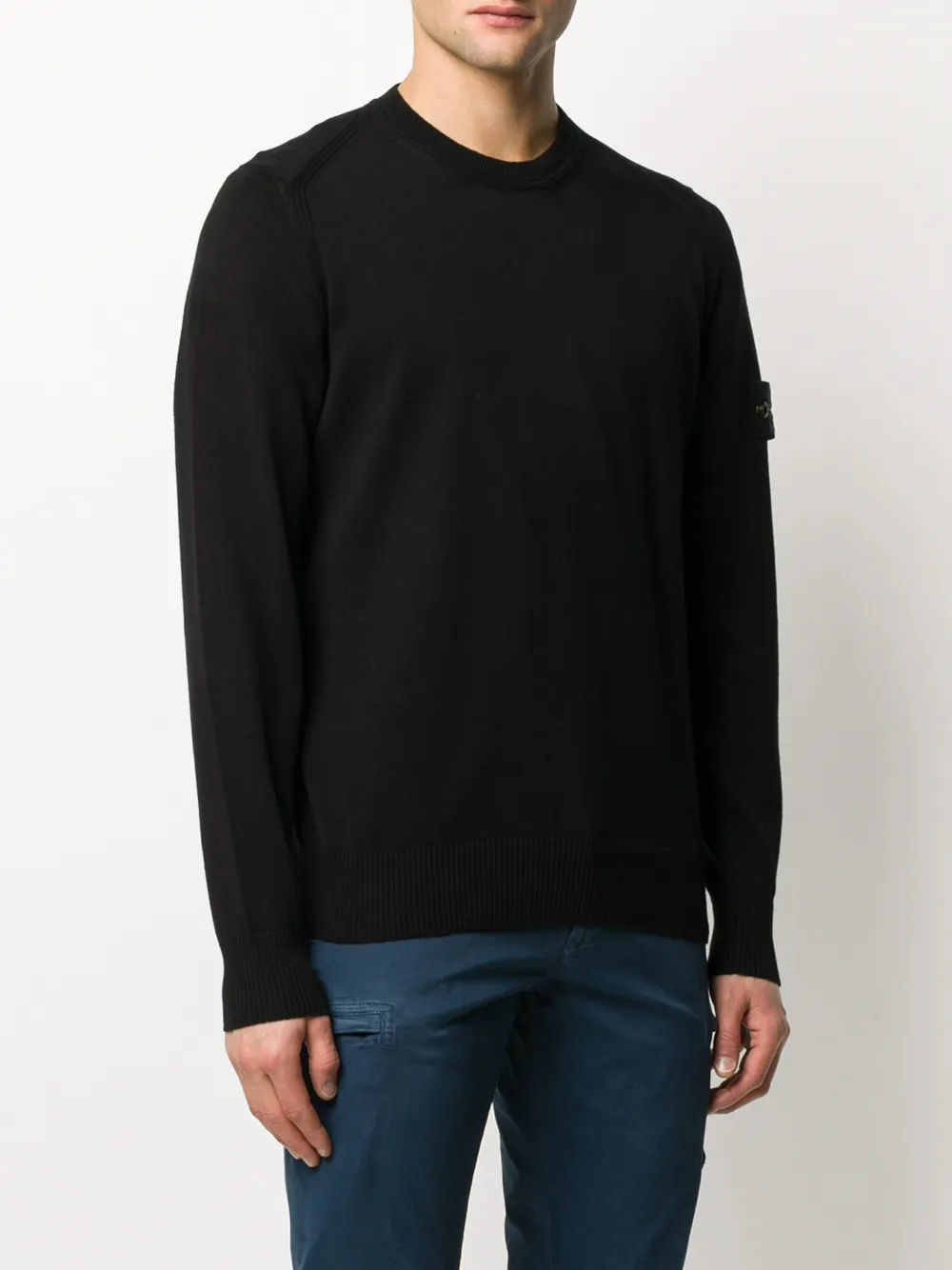 black stone island crew neck jumper
