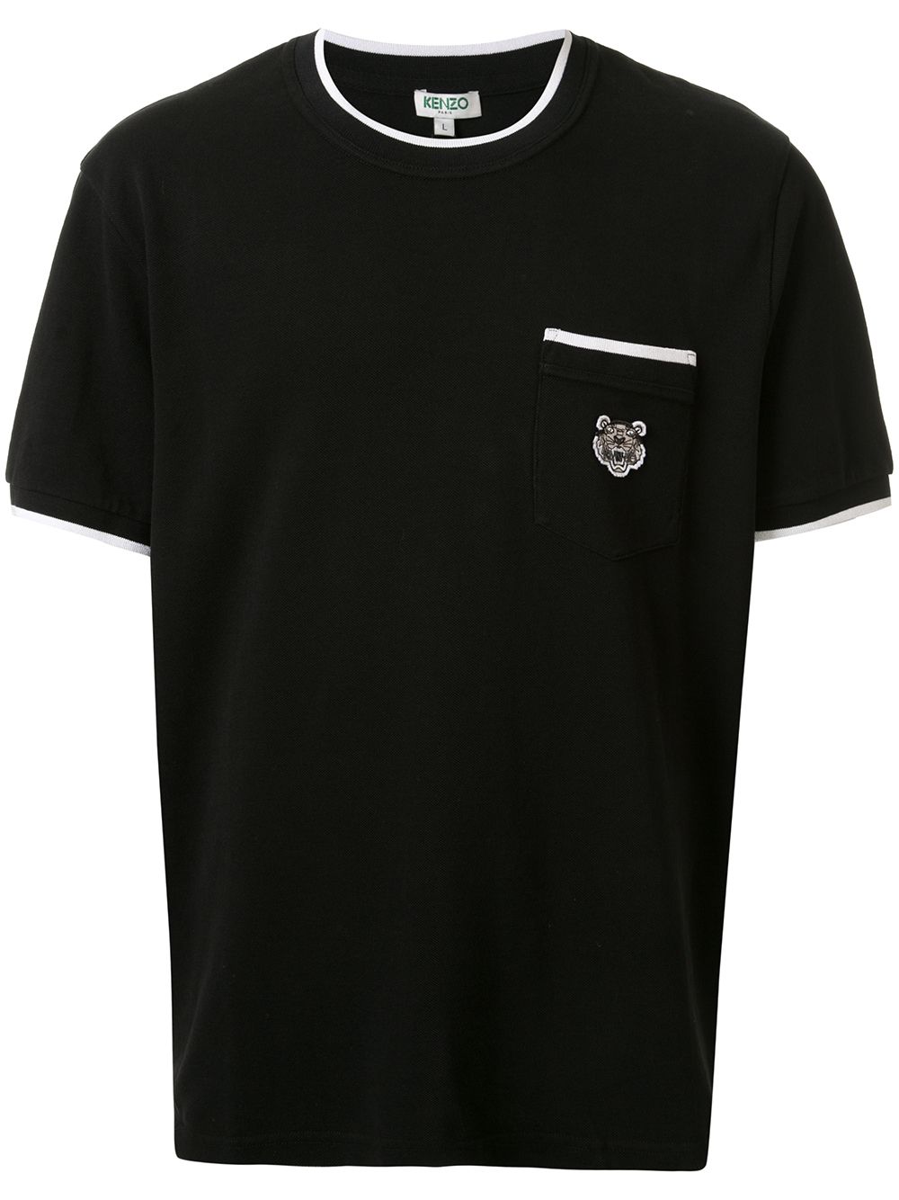 Shop Kenzo Tiger Motif T-shirt In Black