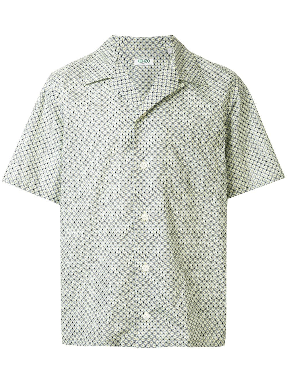 Shop Kenzo Monogram Casual Shirt In Green