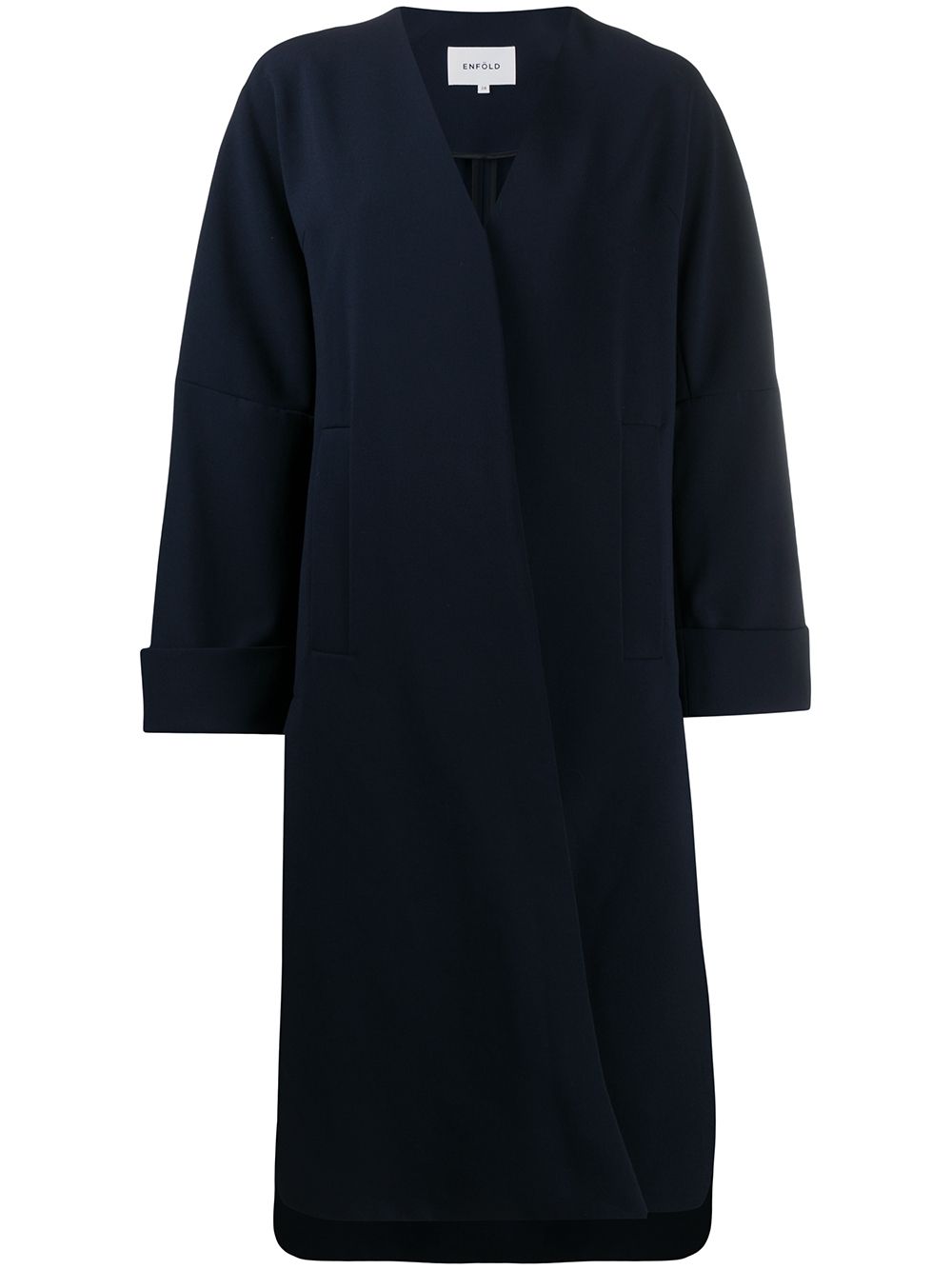 Enföld Oversized Open-front Coat In Blue