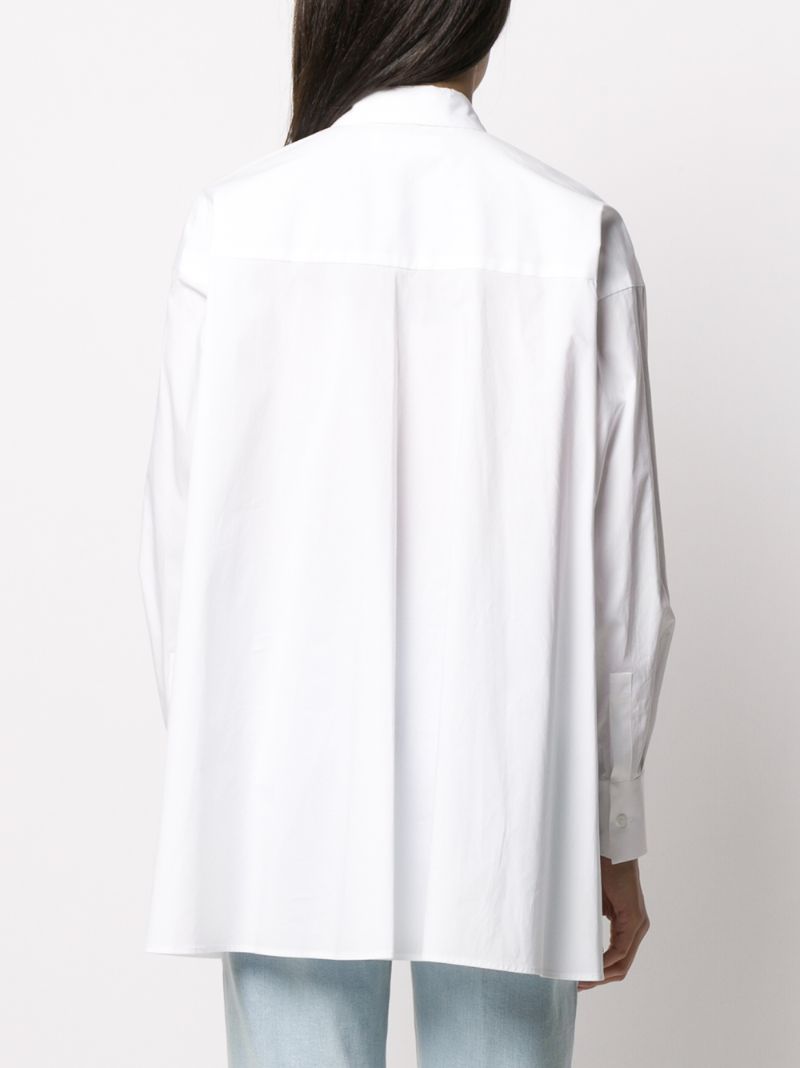 Shop Enföld Oversized Asymmetric Hem Shirt In White