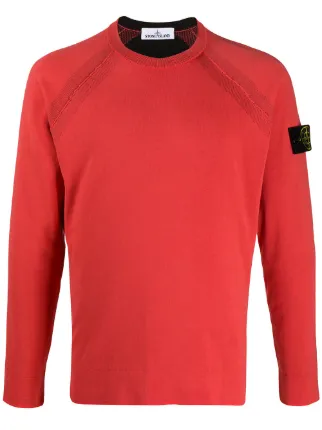 stone island red jumper