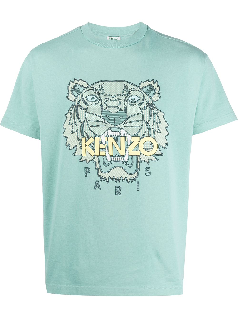 Kenzo Tiger Print Short-sleeved T-shirt In Green