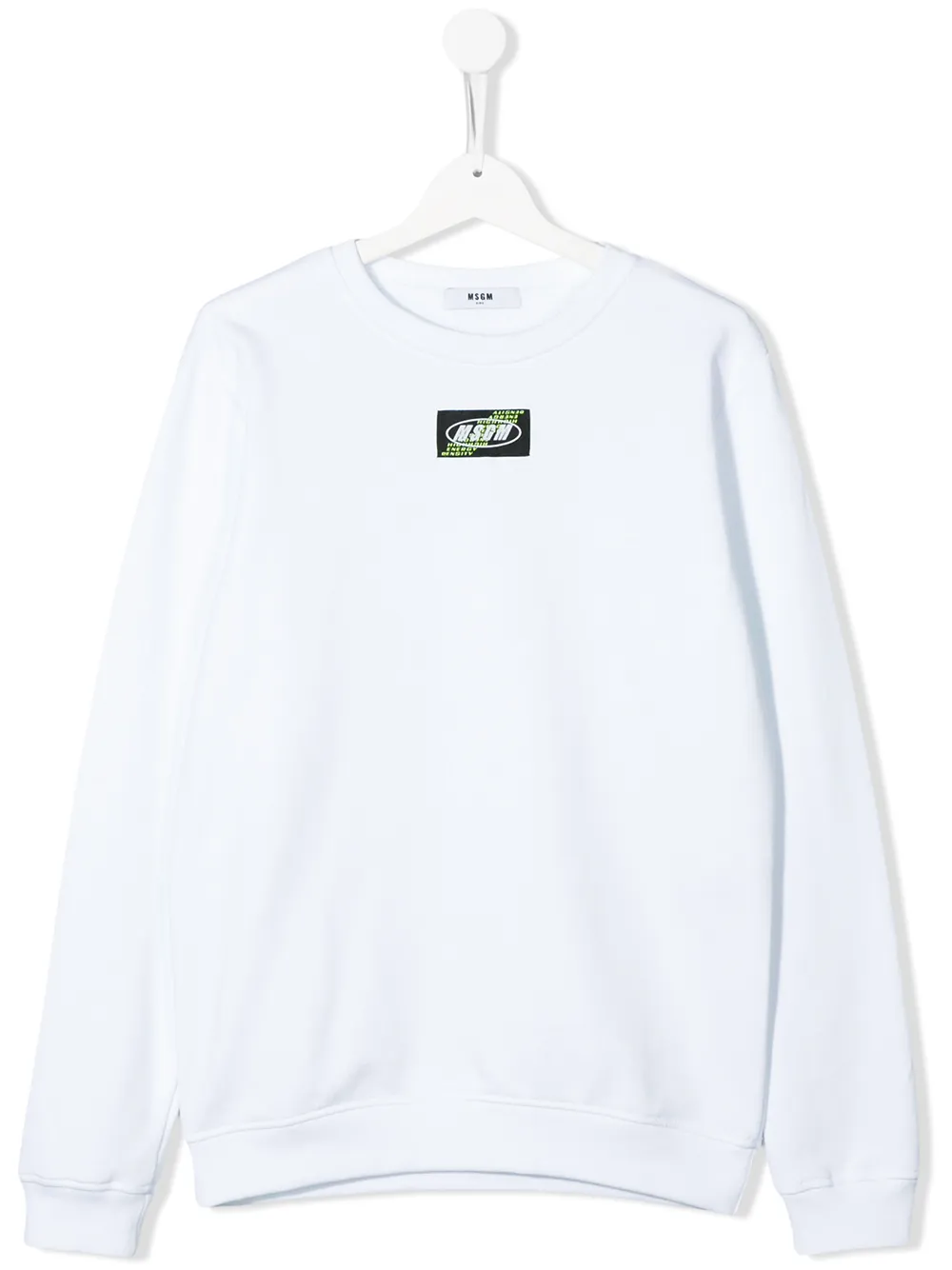 Msgm Teen Graphic-print Branded Sweatshirt In 白色