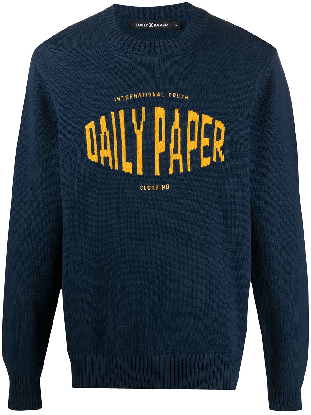 Daily Paper Genet Central Logo Jumper In Blue
