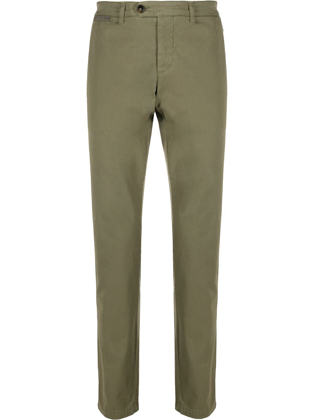 Shop Eleventy Straight Leg Chino Trousers In Green