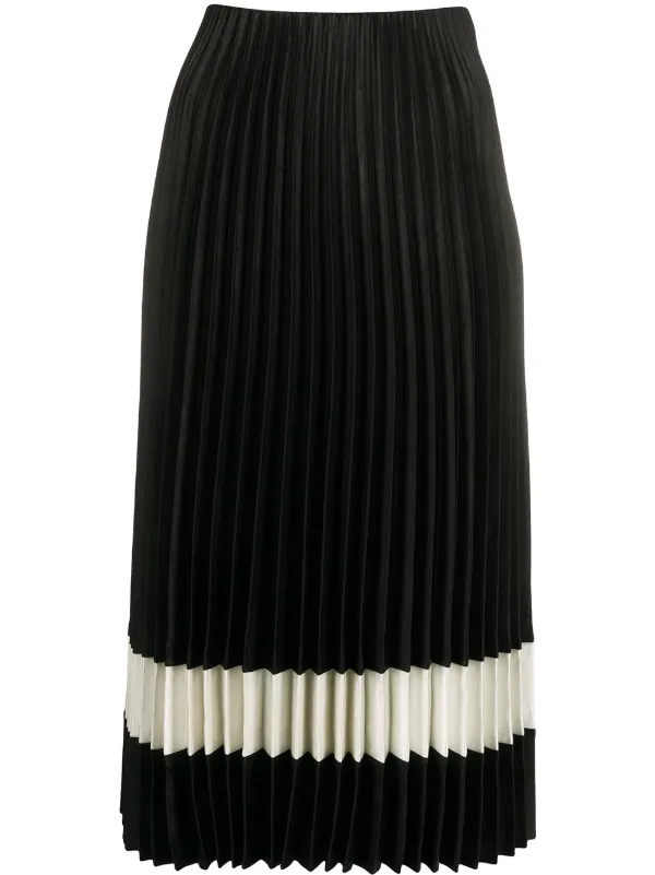 Theory two-tone Pleated Skirt - Farfetch