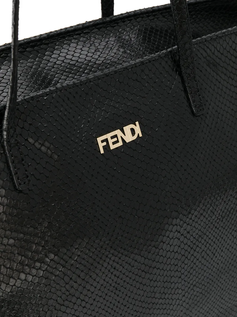 фото Fendi pre-owned фактурная лакированная сумка-тоут