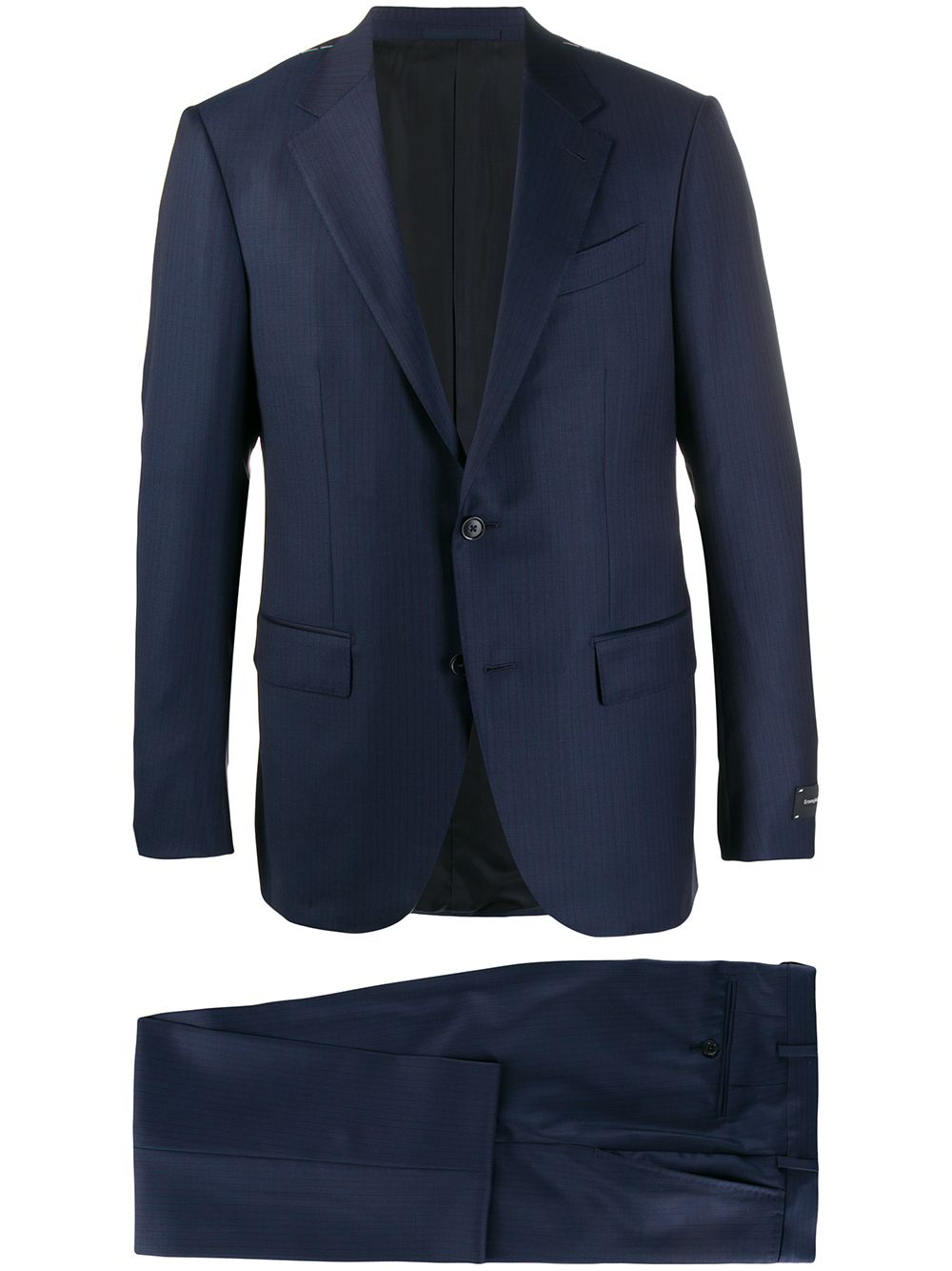 Ermenegildo Zegna Checked Two-piece Suit In Blue