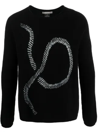 graphic crew neck jumper