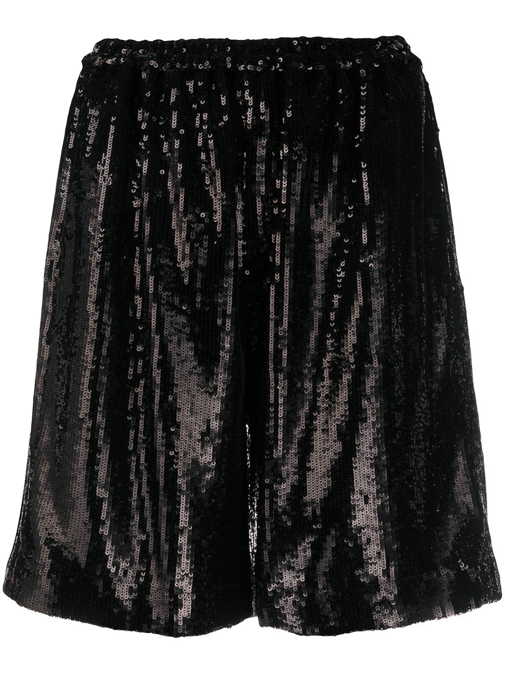 N°21 Sequin-embellished Shorts In Black