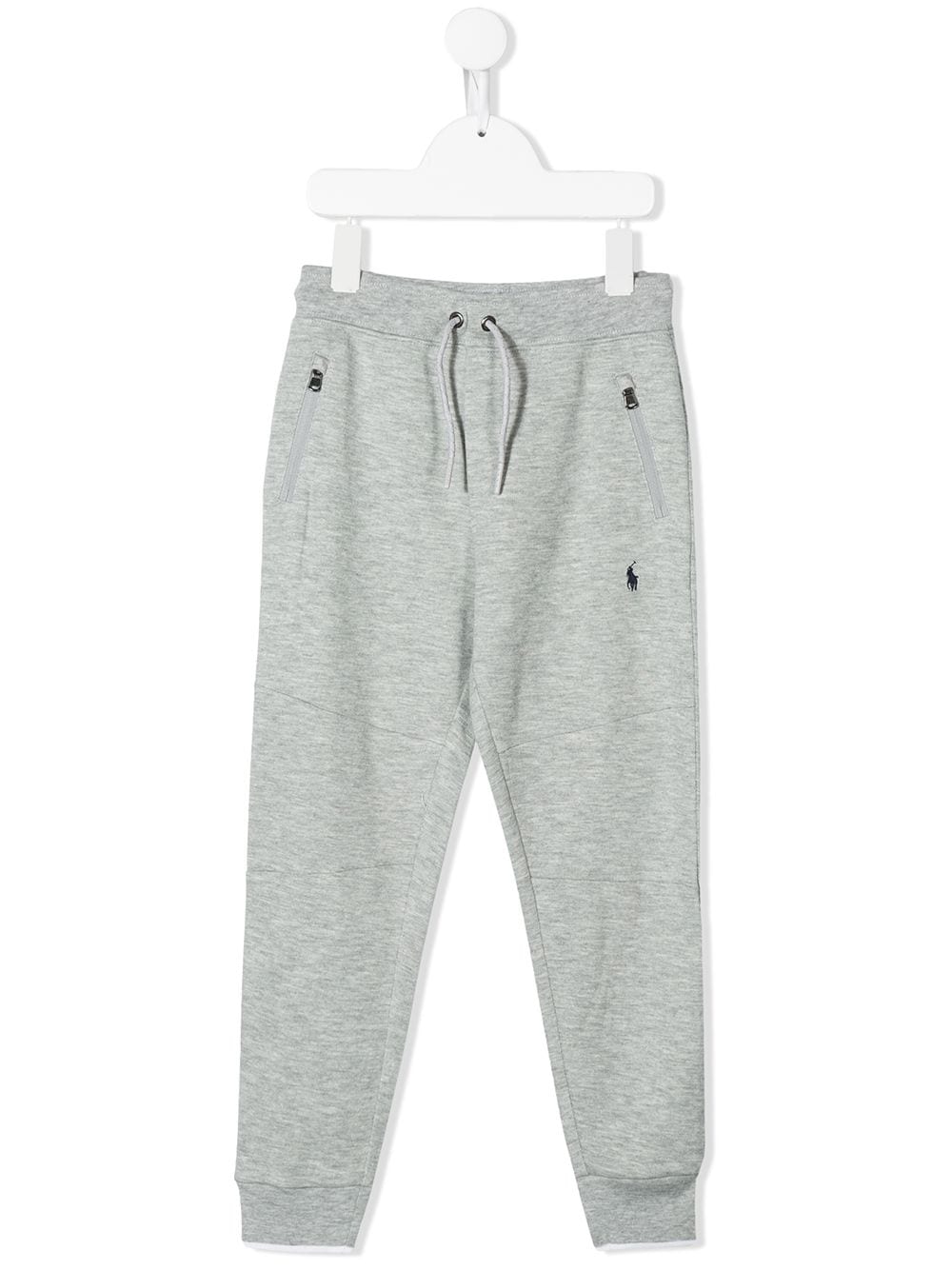 Ralph Lauren Kids' Embroidered Logo Track Trousers In Grey