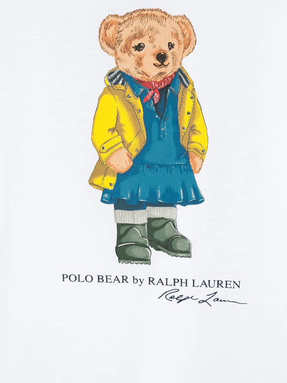 фото Ralph lauren kids polo bear print t-shirt