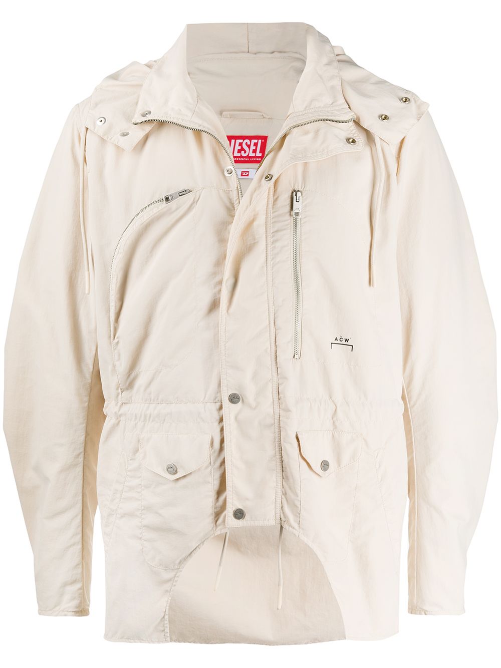 Diesel Red Tag X A-cold-wall Multi-pocket Hooded Jacket In Neutrals